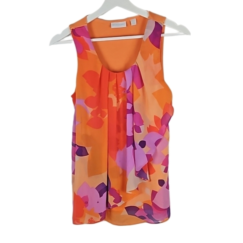 Orange Blouse Sleeveless Summer Top